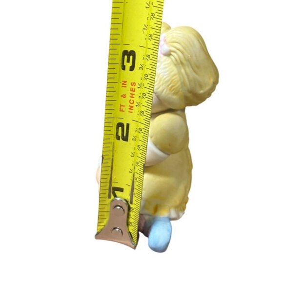 Ceramic Girl Figurine With Yellow Dress and Puppy - Picture 8 of 11